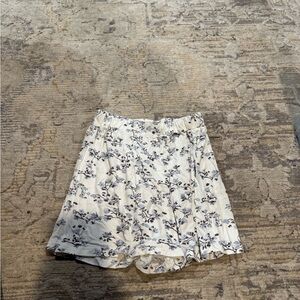 Charlotte Russe White and Black Floral Shorts